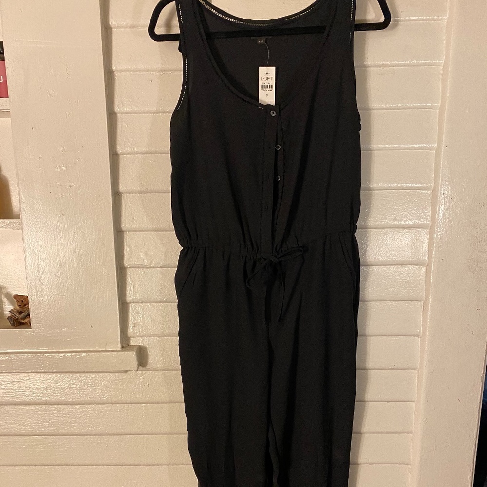 LOFT Black Tank Jumpsuit